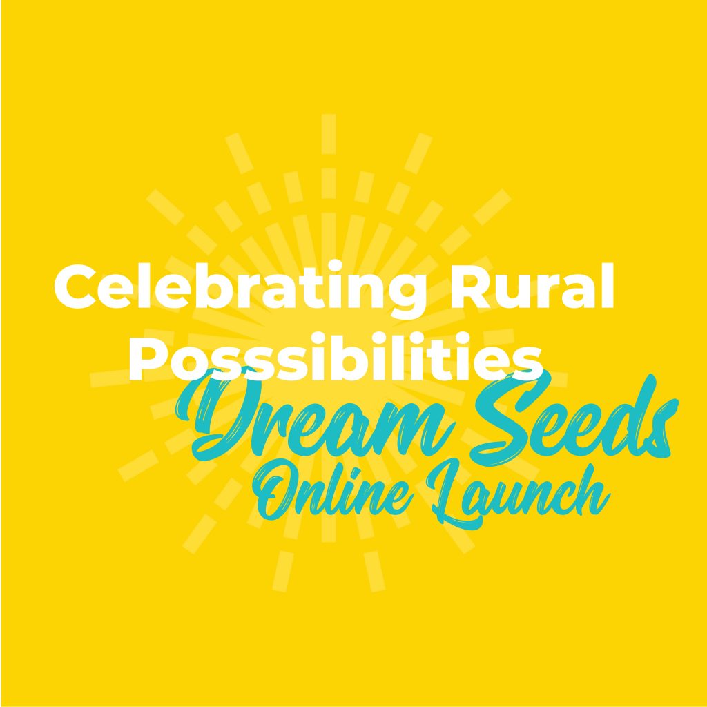 Dream Seeds online launch graphic yellow.
