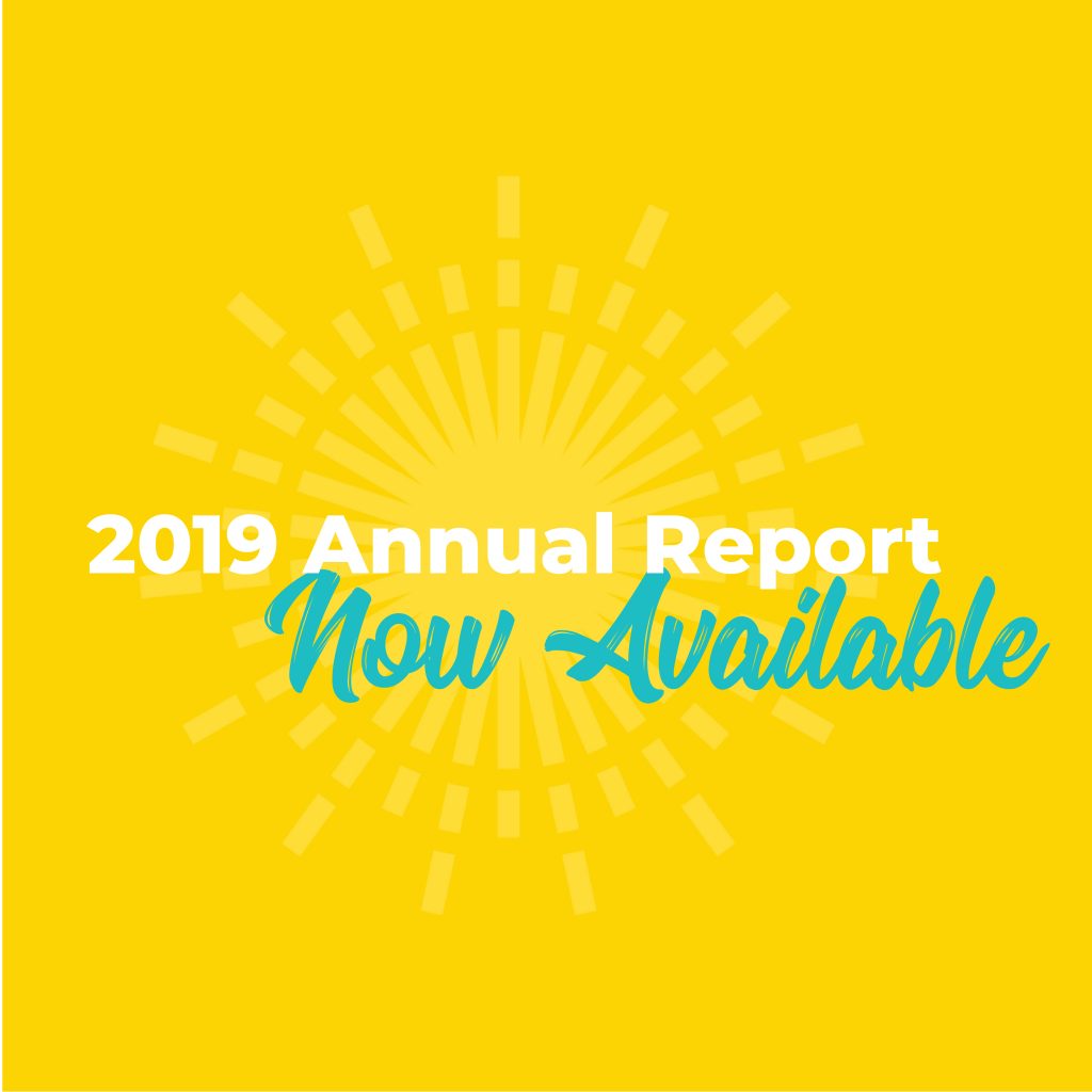 2019 Annual Report Now Available graphic yellow.